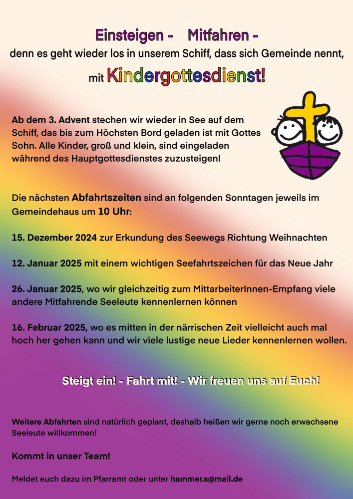 Plakat Kindergottesdienst