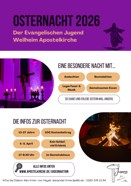 Flyer Osternacht 2026 der Jugend