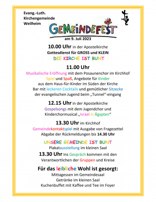 Plakat Gemeindefest 2023